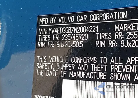 2022 Volvo C40 Recharge Pure Electric P8 Ultimate z USA, uszkodzony, nr VIN YV4ED3GB7N2004221